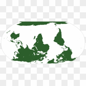 Upside Down World Map Blank, HD Png Download - world outline png