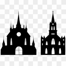Medieval Castle Transparent Silhouette, HD Png Download - black vector png