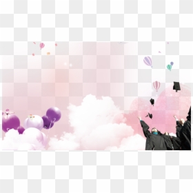 Graduation Background Design Pink, HD Png Download - ppt png