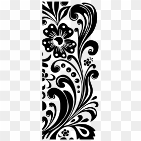 Clip Art Flower Border Black And White, HD Png Download - doodle borders png