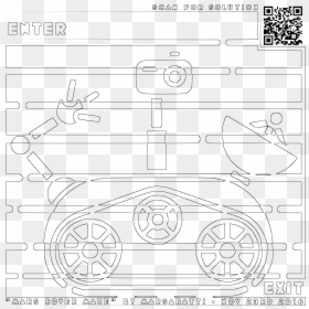 Line Art, HD Png Download - mars rover png