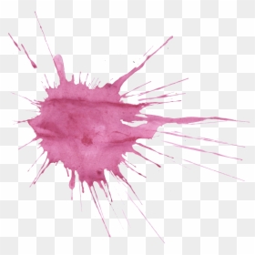 Splash Splatter Water Color Png, Transparent Png - pink watercolor splash png