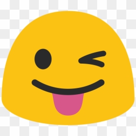 Android Wink Tongue Emoji, HD Png Download - lengua png