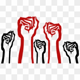 Raised Fists Png, Transparent Png - fist in the air png