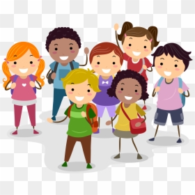 Cartoon Kids, HD Png Download - group of students png