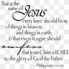 Philippians 2 10 11, HD Png Download - bible verse png