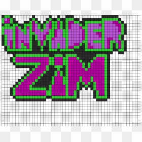 Invader Zim Perler Bead Pattern, HD Png Download - invader zim logo png