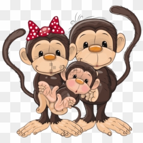 Monkey Family Cartoon, HD Png Download - monkeys png