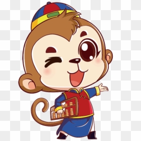 Draw Very Cute Monkey, HD Png Download - monkeys png