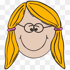 Girl Face Clipart, HD Png Download - nerd face png