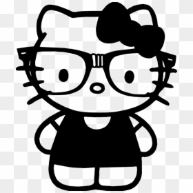 Nerd Hello Kitty, HD Png Download - nerd face png