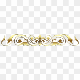 Gold Scroll Border Png, Transparent Png - gold swirl design png
