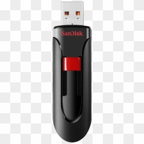 Black Sandisk Flash Drive, HD Png Download - usb drive png