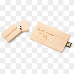 Wood Style Credit Card Usb, HD Png Download - usb drive png