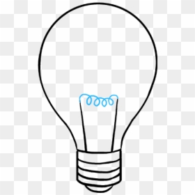 Draw Light Bulb Step By Step Easy, HD Png Download - lightbulb idea png