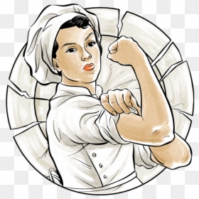 Lady Chef Logo Png, Transparent Png - flexing png