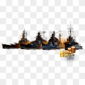 Full-rigged Ship, HD Png Download - warship png