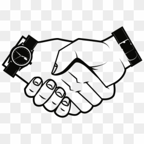 Hand Shake Image Black And White, HD Png Download - watch hand png