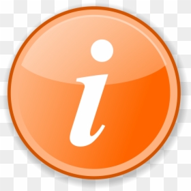 Orange Information Icon Png, Transparent Png - info button png