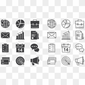 Business Icons Transparent Background, HD Png Download - button vector png