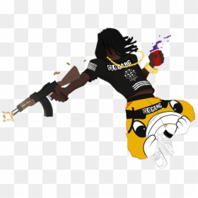 Cartoon Chief Keef, HD Png Download - glo gang png