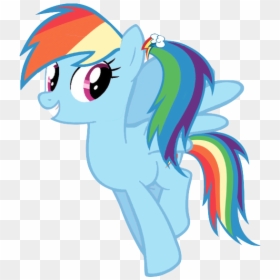 My Little Pony Rainbow Dash Ponytail, HD Png Download - pony tail png