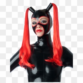 Latex Hood With Ponytails, HD Png Download - pony tail png