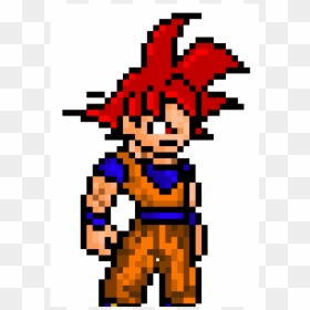 Goku Ssj God Pixel Art, HD Png Download - gogeta ssj4 png