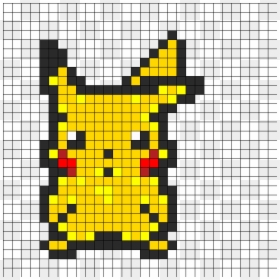 Pikachu Perler Bead Pattern, HD Png Download - pikachu sprite png