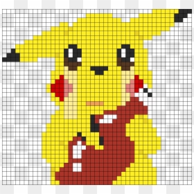 Pixel Art Grid Emoji, HD Png Download - pikachu sprite png