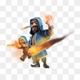 Clash Royale Characters Wizard, HD Png Download - clash royale hog rider png