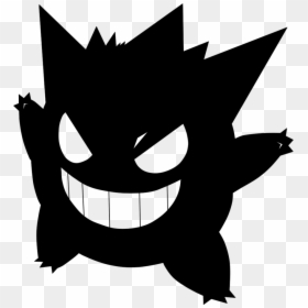 Gengar Black And White, HD Png Download - gengar.png