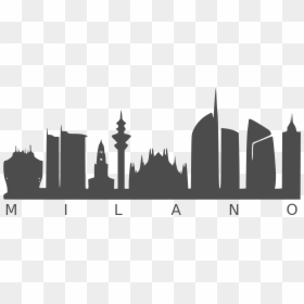 Milan Skyline Silhouette Png, Transparent Png - skyline clipart png