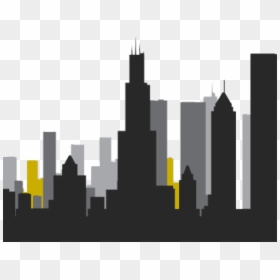 Chicago Skyline Silhouette Transparent, HD Png Download - skyline clipart png