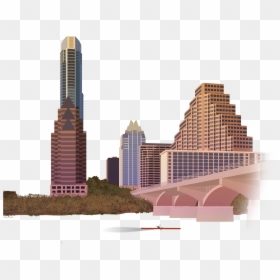 Austin Texas Skyline Png, Transparent Png - skyline clipart png