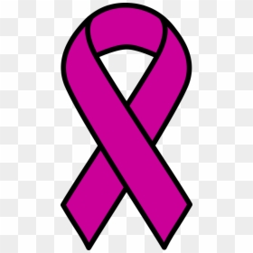 Cancer Awareness Ribbon Svg, HD Png Download - purple cancer ribbon png