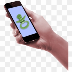 Woman's Hand Holding Iphone, HD Png Download - binky png