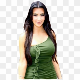 Green Dress With Purple Makeup, HD Png Download - kim kardashian face png