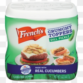 French's Dill Pickle Crunchy Toppers, HD Png Download - pickle.png