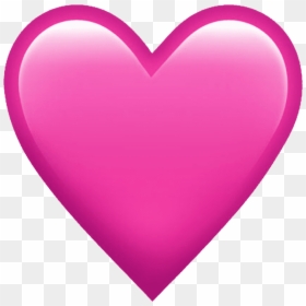 Pink Love Heart Emoji, HD Png Download - heart png transparent background