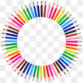 Colour Pencil Circle Transparent, HD Png Download - sun tattoo png