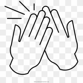 High Five Hand Clipart Black And White, HD Png Download - clapping hands png