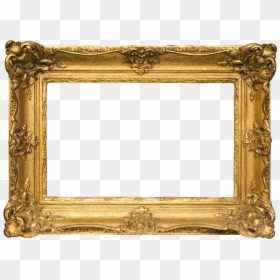 Gold Painting Frame, HD Png Download - antique picture frames png