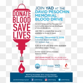 David Pesochin Memorial Blood Drive, HD Png Download - blood drive png