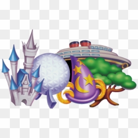 Disney World Parks Drawing, HD Png Download - png drawings