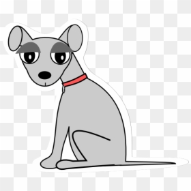 Grey Dog Clipart, HD Png Download - dog png cartoon