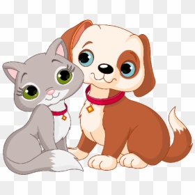Cat And Dog Clipart, HD Png Download - dog png cartoon