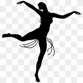 Silhouette Ballet Dance Movements, HD Png Download - dancing clipart png