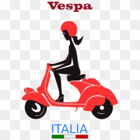 Vespa Scooter Clipart, HD Png Download - vespa png