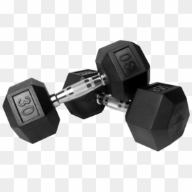 45 Lb Rubber Hex Dumbbells, HD Png Download - workout emoji png